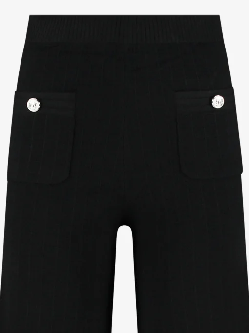 High waist pantalon met elastische tailleband