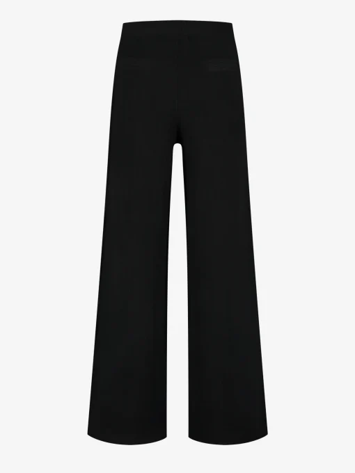 High waist pantalon met elastische tailleband