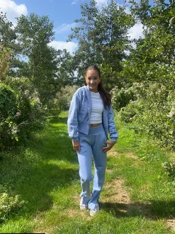 Joggingbroek met pailletten logo