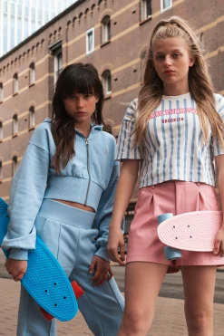 Joggingbroek met pailletten logo