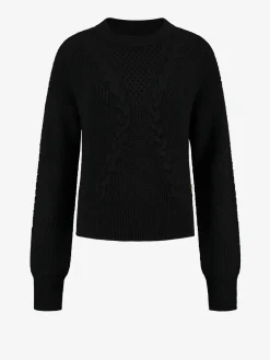 Kabelgebreide trui met turtleneck
