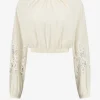 Korte blouse met Embroidery