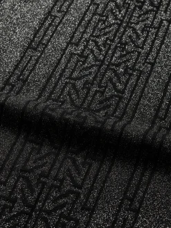 Lange glitter rok met logo patroon