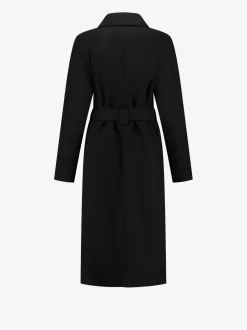 Lange jas met riem
