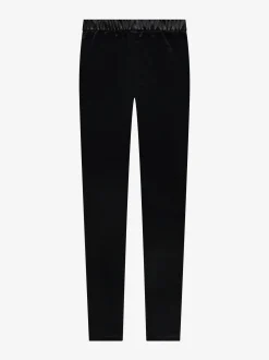Legging met velvet look en N&N logo
