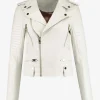 Leren jacket met ritsen
