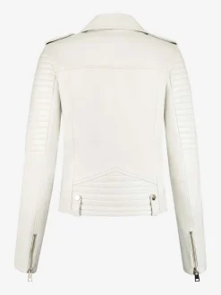 Leren jacket met ritsen