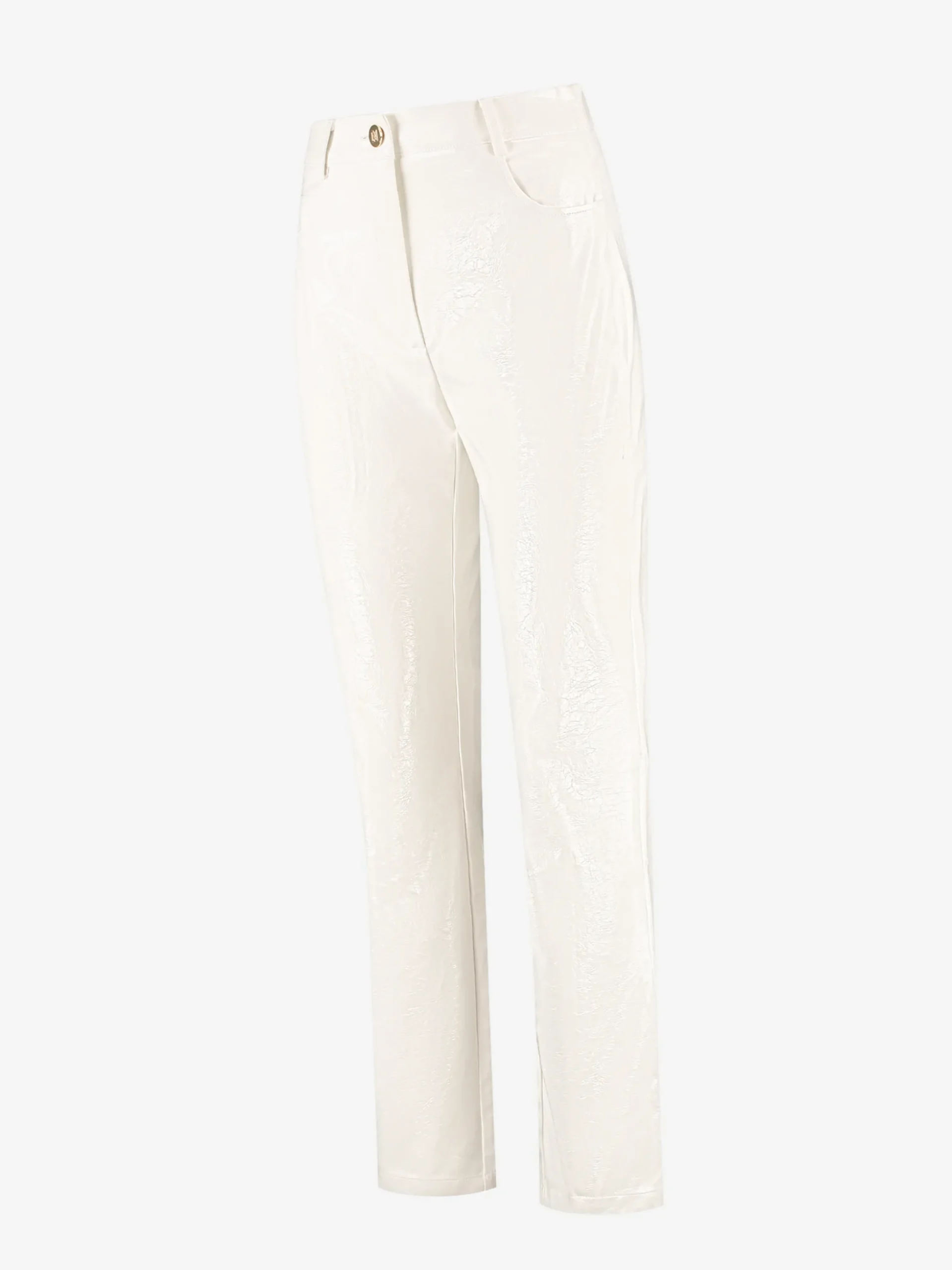 Leren look broek met dierenpatroon