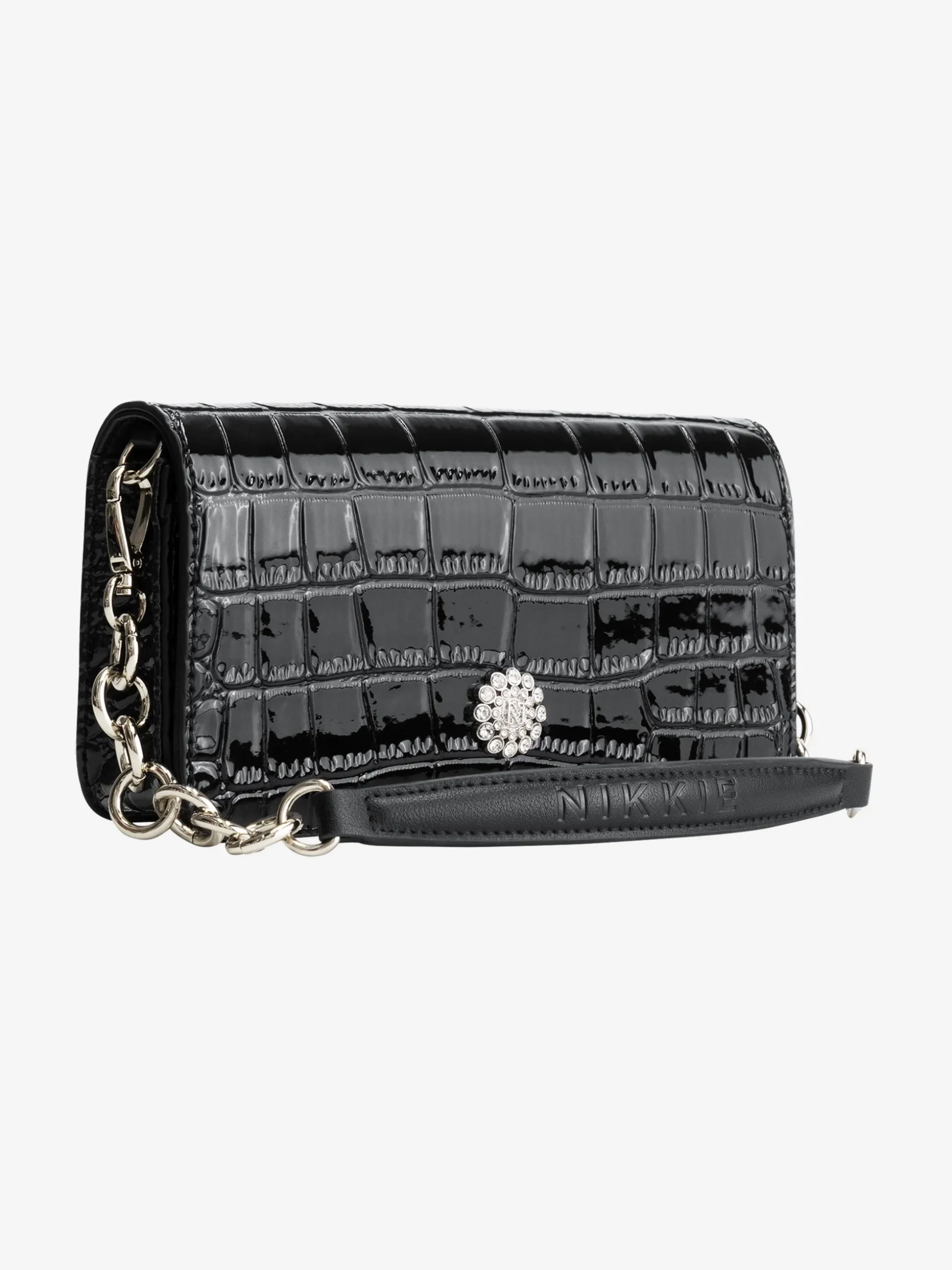 Leren look tas met dierenpatroon