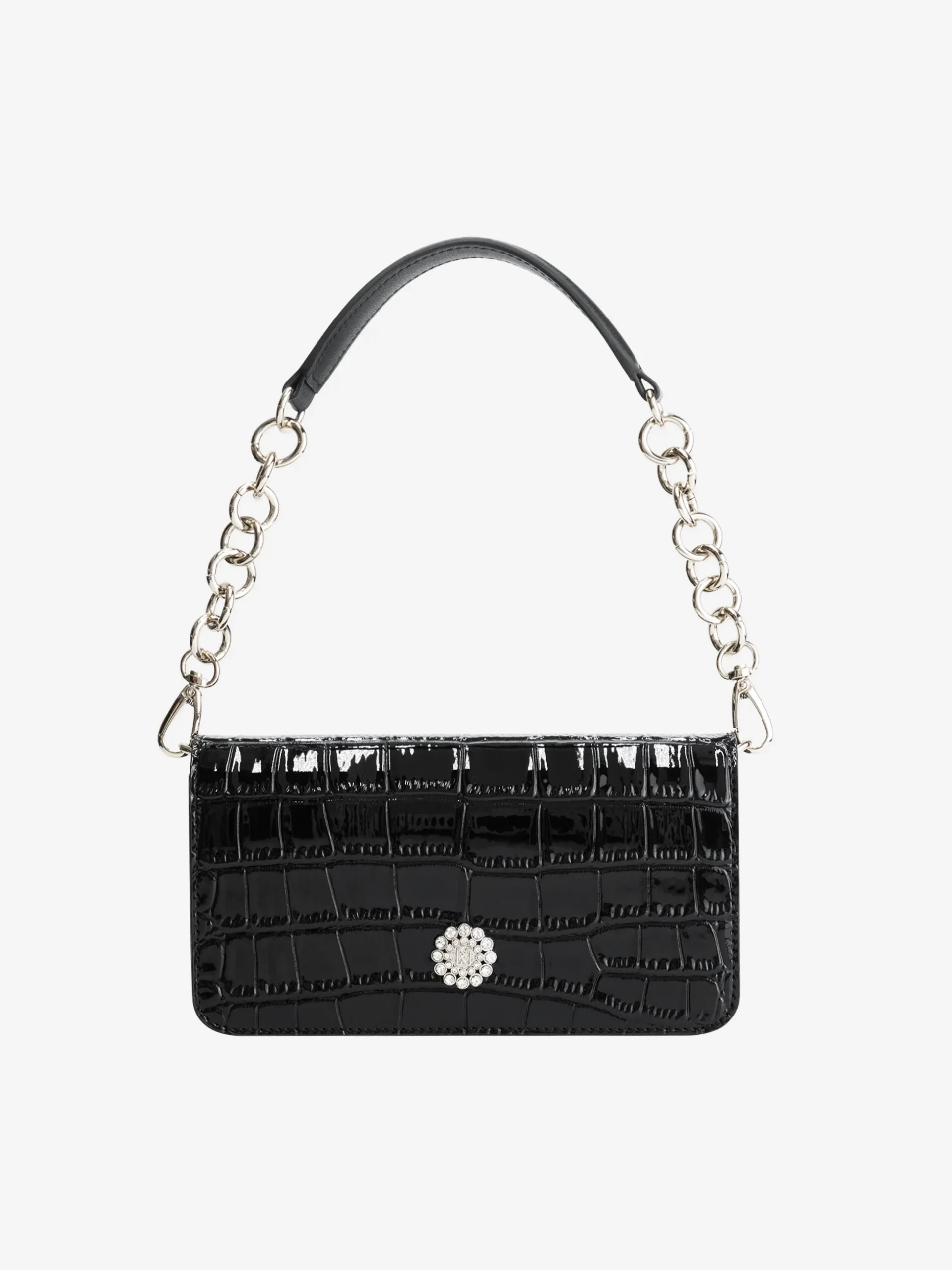 Leren look tas met dierenpatroon