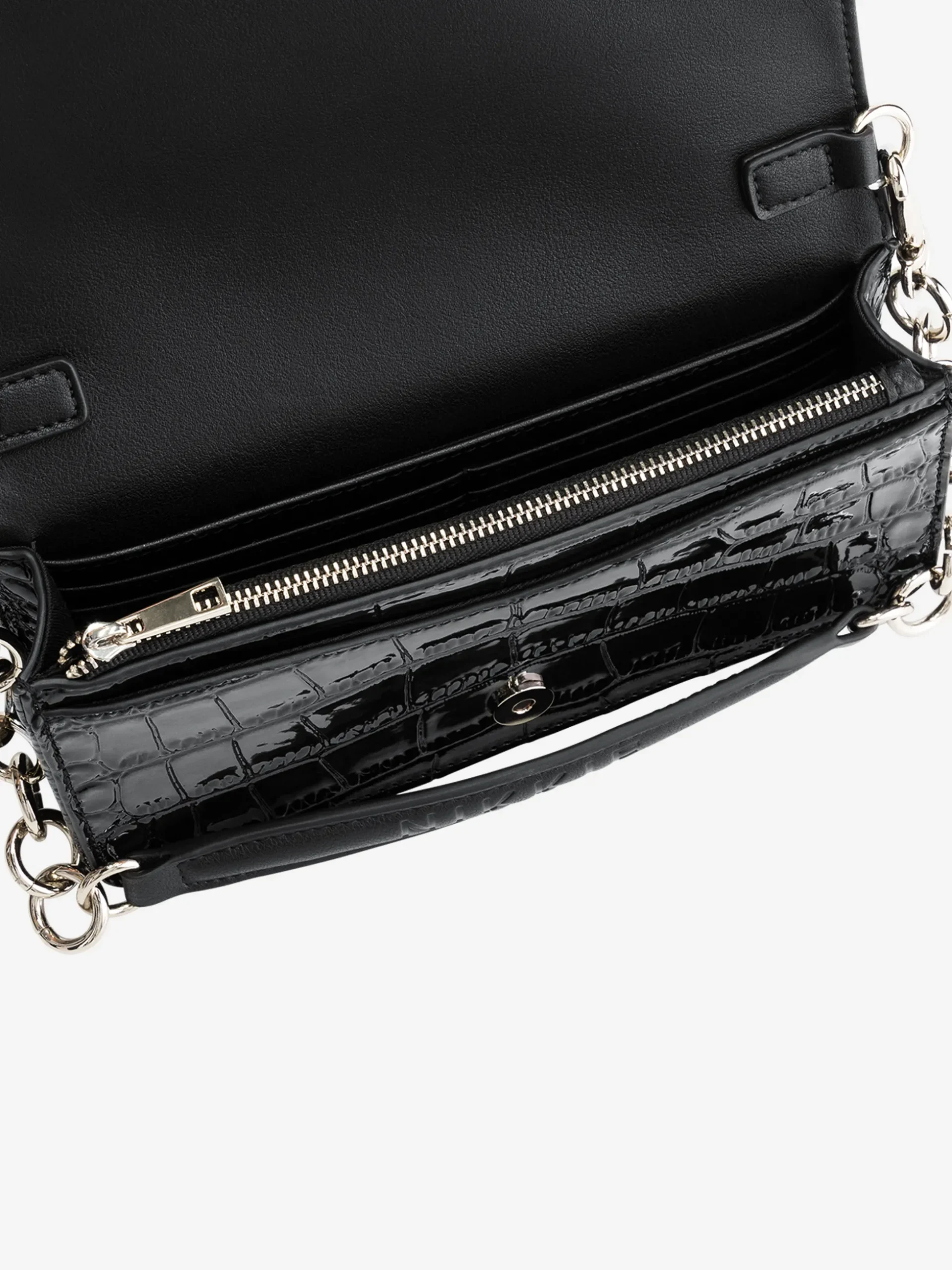 Leren look tas met dierenpatroon