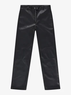 Leren-look broek met rits