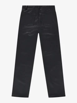 Leren-look broek met rits