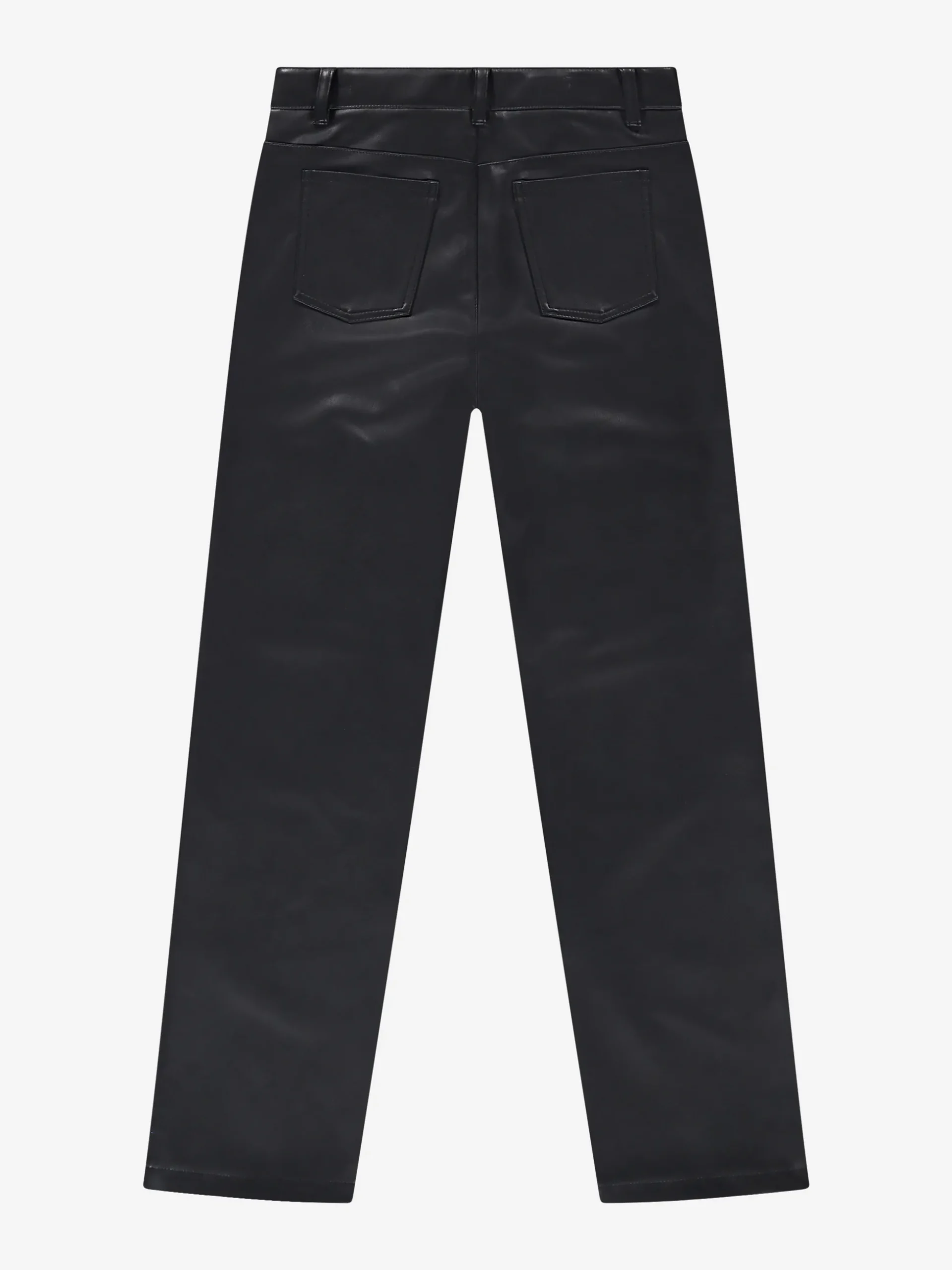 Leren-look broek met rits