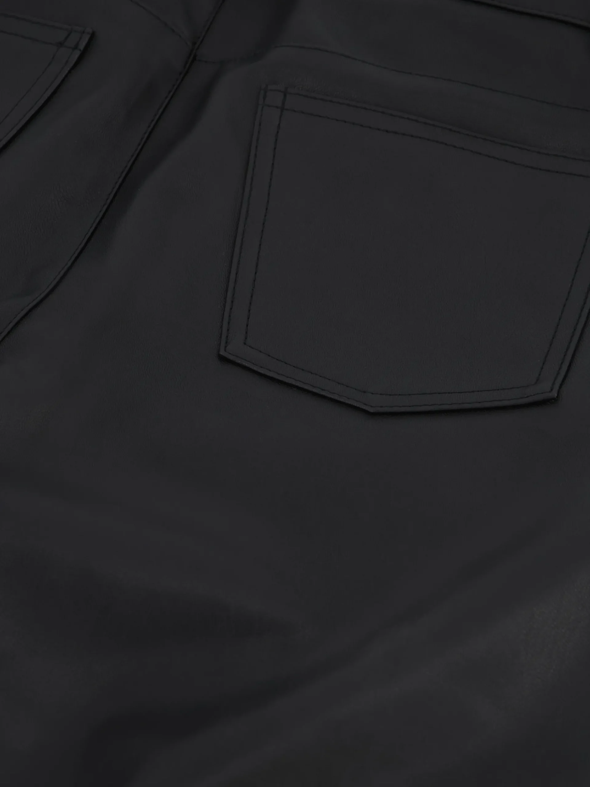 Leren-look broek met rits