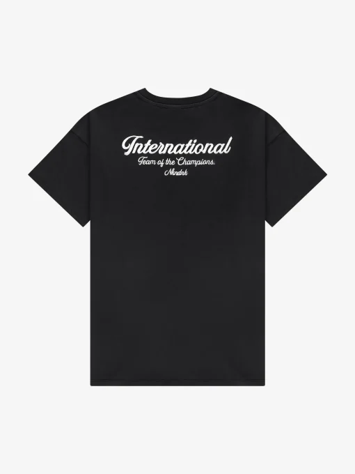 Losvallend T-shirt met geborduurde tekst