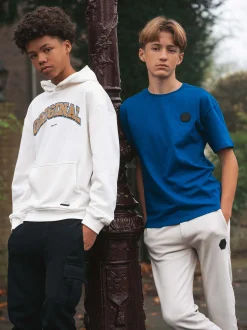 Losvallende joggingbroek met logo patch