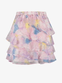 Mid rise rok met bloemenprint