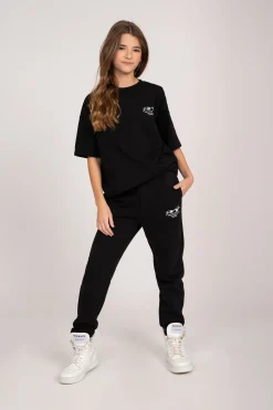 Mid rise sweatpants met graphic print