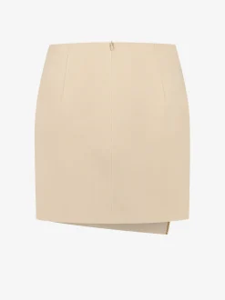 Mid waist rok met overslag