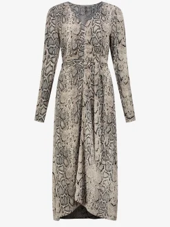 Midi Jurk met slangenprint