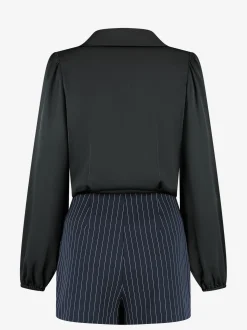 Playsuit met krijtstreep