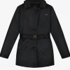 Puffer trenchcoat met riem