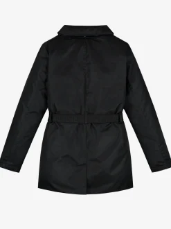 Puffer trenchcoat met riem