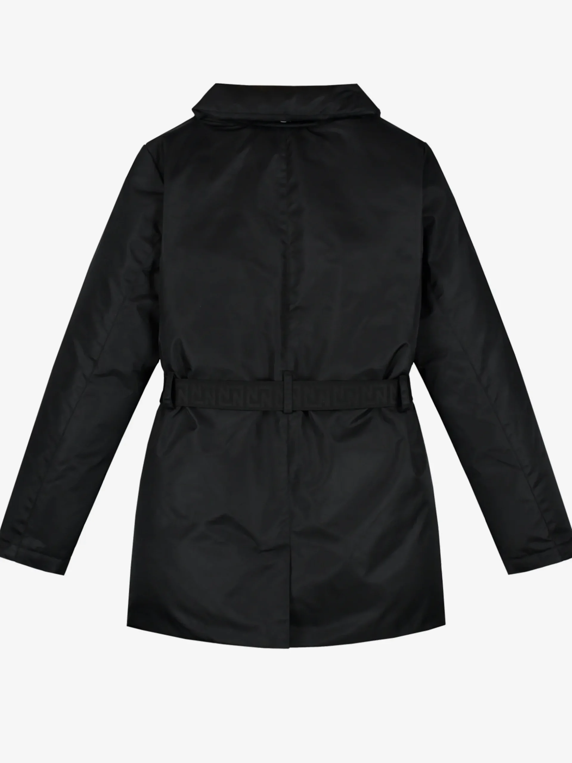 Puffer trenchcoat met riem