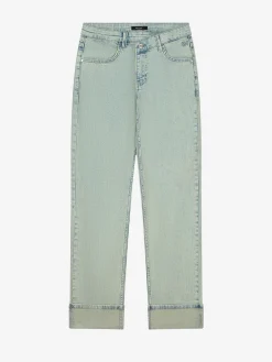 Rechte jeans met asymmetrische rits