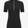 Ribbed top met rits