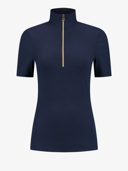 Ribbed Top met rits