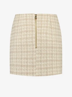 Rok met pied-de-poule patroon