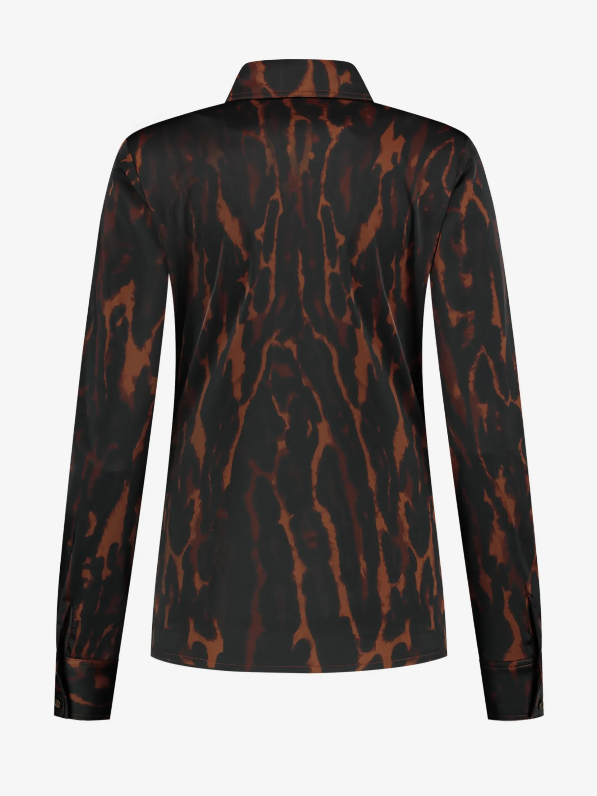Satijn-look blouse met luipaardprint