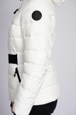 Ski jas met capuchon en elastische riem