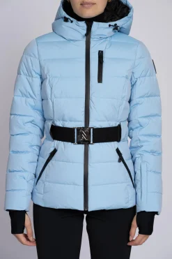 Ski jas met capuchon en elastische riem