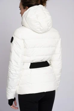 Ski jas met capuchon en elastische riem