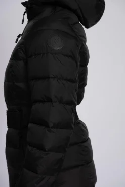 Ski jas met capuchon en elastische riem