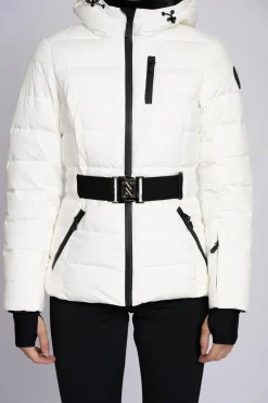 Ski jas met capuchon en elastische riem