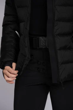 Ski jas met capuchon en elastische riem