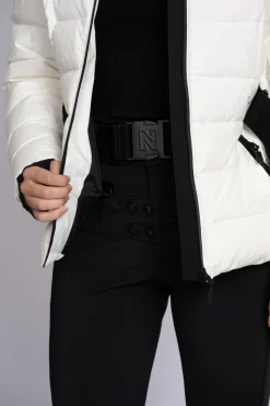 Ski jas met capuchon en elastische riem