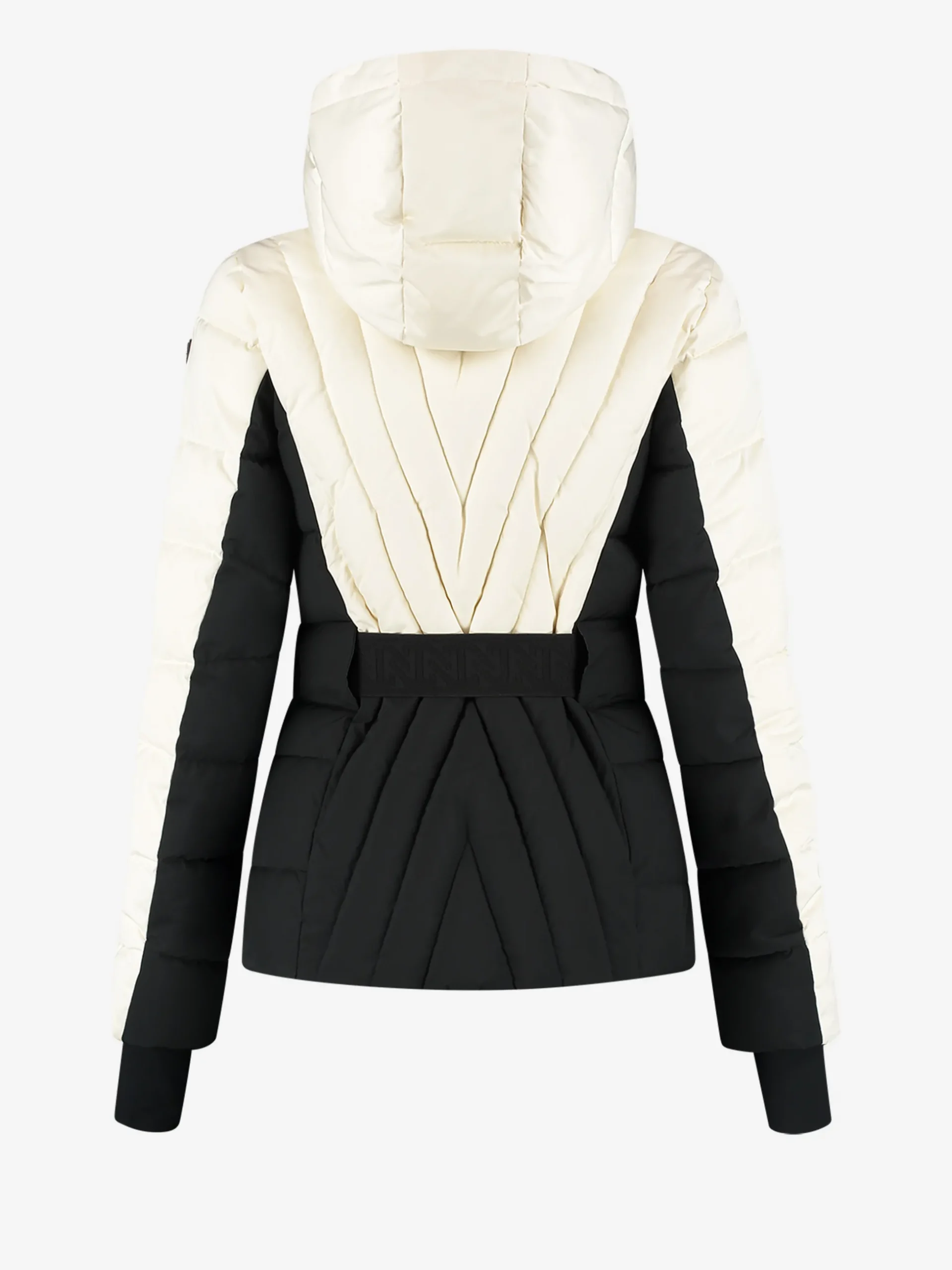 Ski jas met color block en verstelbare riem