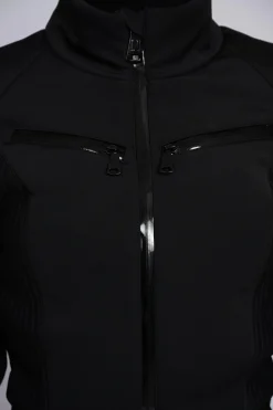 Ski jumpsuit met elastische riem en opstaande kraag