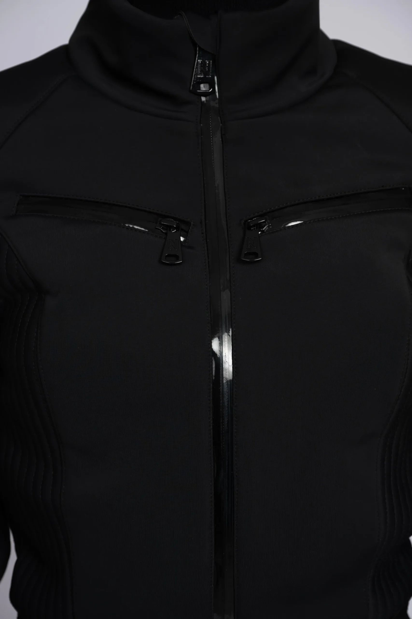 Ski jumpsuit met elastische riem en opstaande kraag