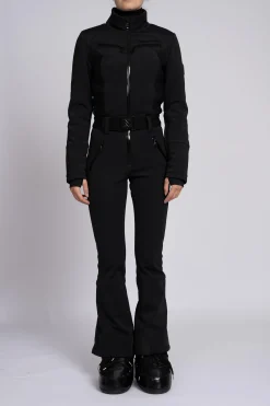 Ski jumpsuit met elastische riem en opstaande kraag