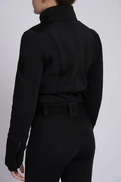 Ski jumpsuit met elastische riem en opstaande kraag