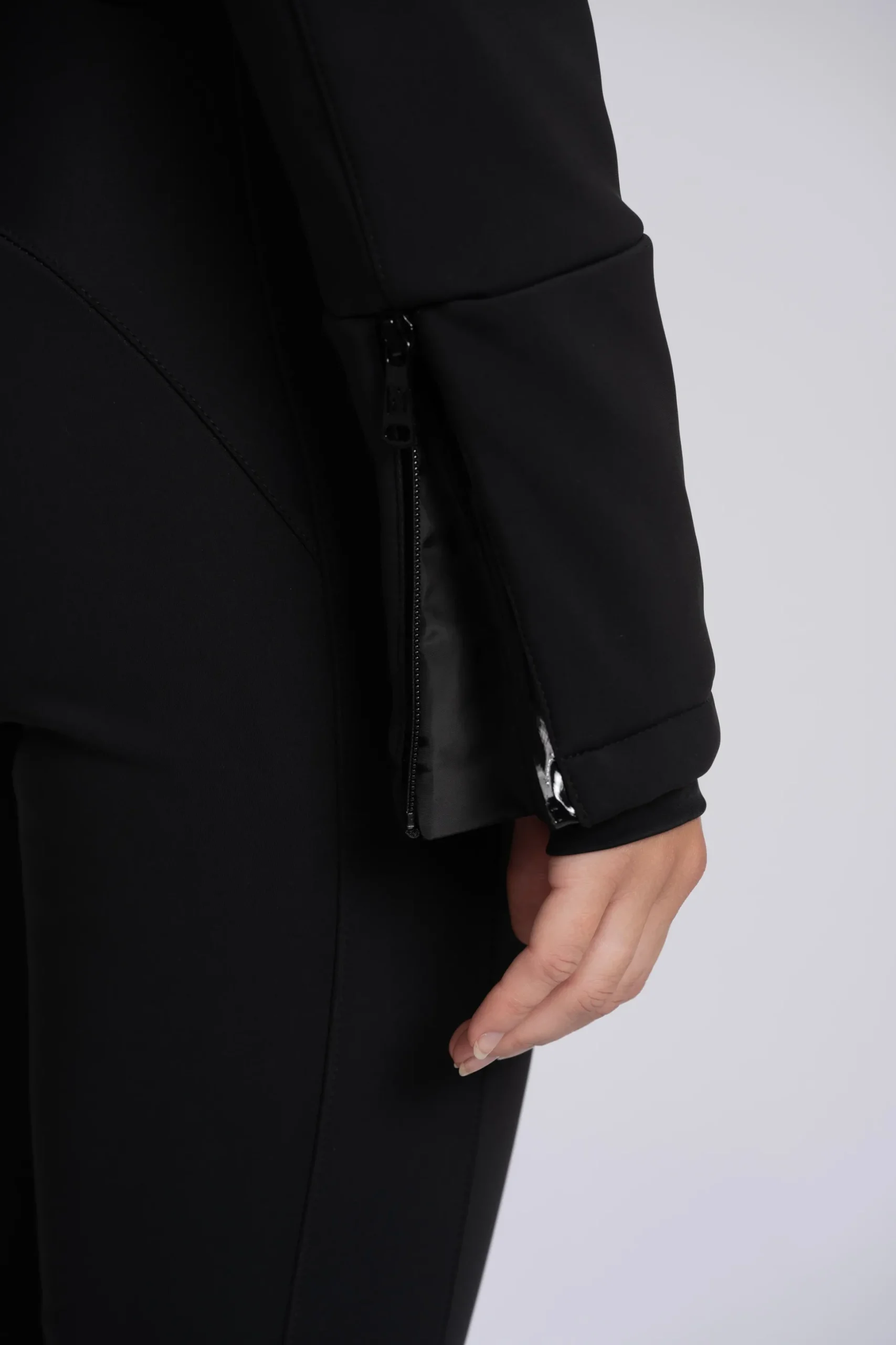 Ski jumpsuit met elastische riem en opstaande kraag