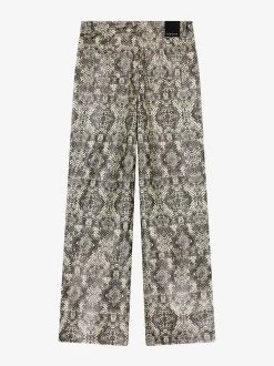 Slangenprint broek met rechte pijpen