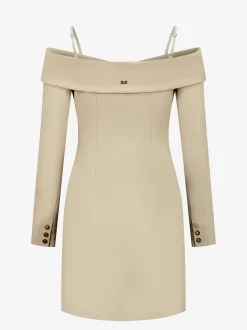 Strakke jurk met voor rits