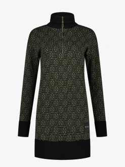 Sweat-jurk met rits